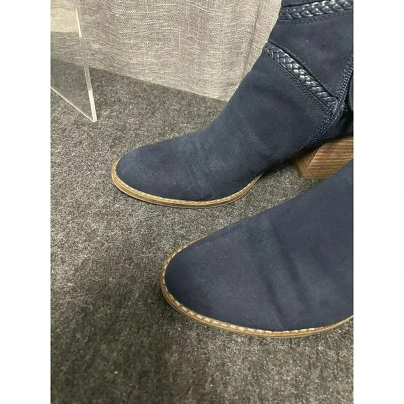 DV8 Dolce Vita Womens Ankle Boot Size 6.5 Blue Zip Block Heel Ladies Western - Picture 11 of 14